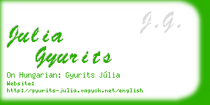 julia gyurits business card